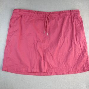 Croft & Barrow Skirt Women's 3X Salmon Pink Comfort Elastic Waist Utility Stretc